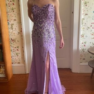 Mori Lee Madeline Gardner Strapless Beaded Gown